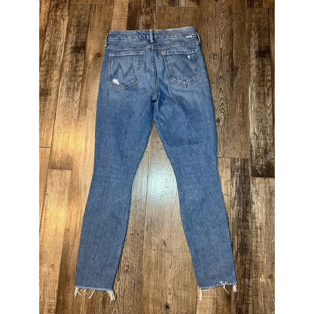 Mother The Looker Ankle Fray in Not Cut & Pasted Size 27